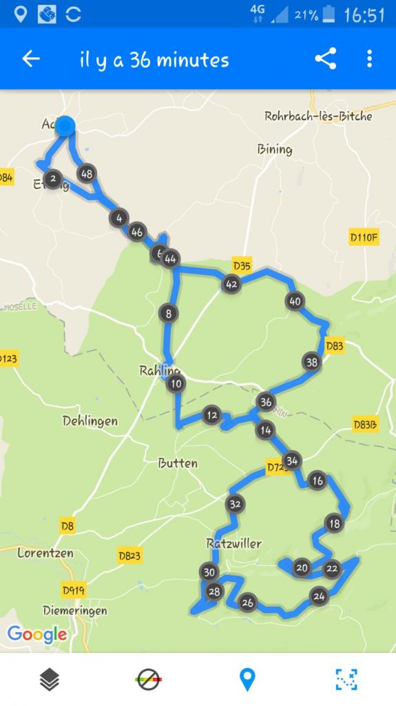 28 jan : 51 kms VTT pour francis avec découverte d'un mini Bike Park